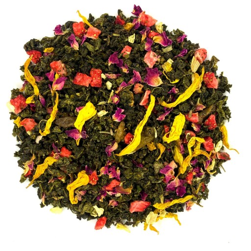 Čaj OOLONG JAHODY V KRÉME 100g mrazom sušené jahodové MLIEKO