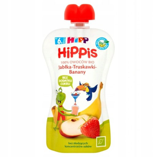 HiPP HiPPiS BIO Jahodová, jablková a banánová pena