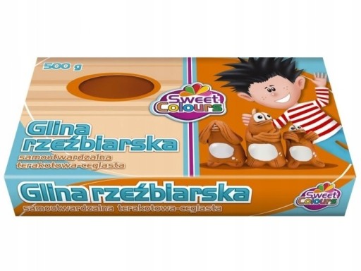 Samotvrdnúca tehlovočervená sochárska hlina 500g