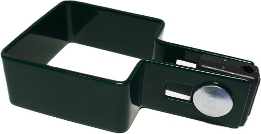 Zelená počiatočná a koncová svorka na stĺpik 50x50 mm, zelený panel, priemer 3 mm