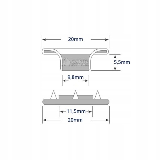 NEREZOVÉ NEREZOVÉ OČKO NA UPEVNENIE RAKETY 10x20mm - 03560