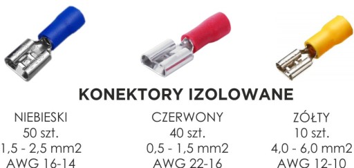 IZOLOVANÝ ZÁSUVNÝ KONEKTOR 6,4 100 KS 0,5-6,0