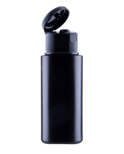 ČIERNA EKO HDPE FĽAŠA 50ml FLIP TOP MATNÁ ČIERNA