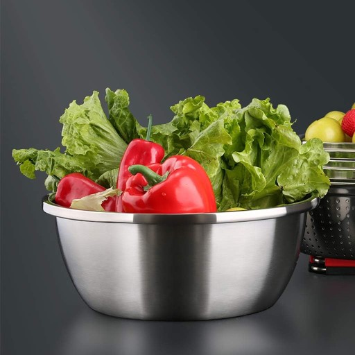 OCELOVÁ MISKA 28 CM PEVNÁ GASTRONOMICKÁ KUCHYŇSKÁ NEREZ.