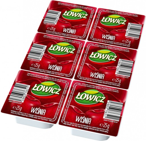 ŁOWICZ ovocná pochúťka džem mini VIŠŇA 6x25g