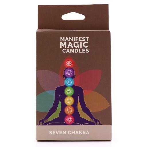 Zámerné sviečky 7 čakier ČAKRA farebné 7 kusov magické rituálne sviečky