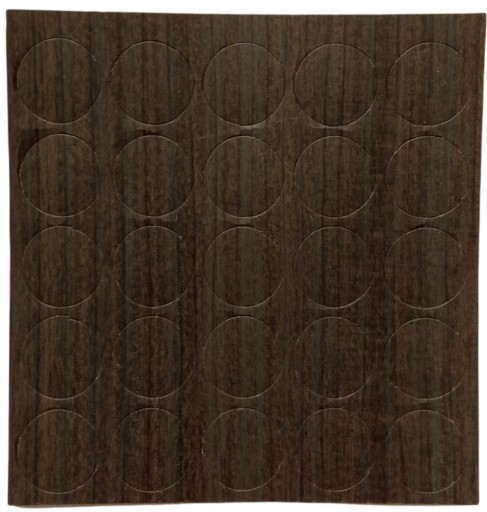 Čiapka samolepiaca 14mm CARBON MARINE WOOD 986