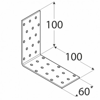MONTÁŽNY UHOL KM11 100x100x60mm 1ks