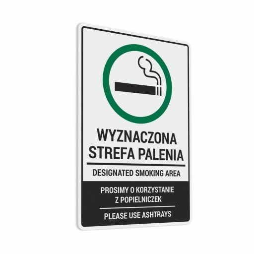 Vyhradená fajčiarska zóna - nálepka 10x15