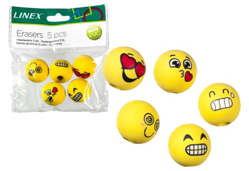 Gumy na ceruzky Linex Emoji (5)
