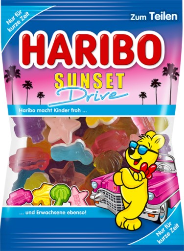 Beach Fruit Jelly Shapes Marshmallow HARIBO Sunset Drive 175g DE