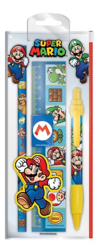 Super Mario pero, ceruzka, strúhadlo, guma