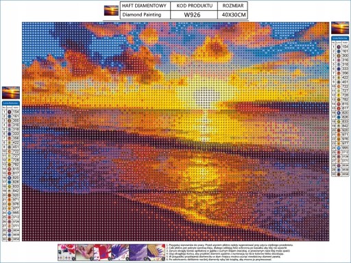 Diamantové vyšívanie SUNSET BEACH Mosaic Picture Diamantové vyrezávanie 5D