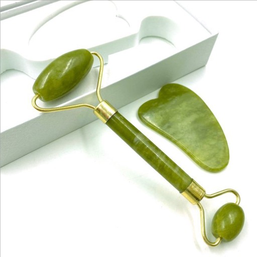 ROLEČOVÝ JADE VALEC PRE GUA SHA MASÁŽNU TAŠŤ
