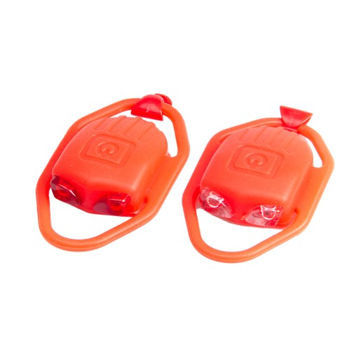 BIKE LAMPA SILIKÓNOVÁ LED ŽABKY 2 KS ČERVENÁ