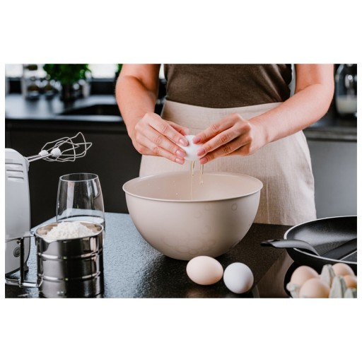 Šalátová misa, plastové kuchynské misy, 6l, veľká, šedá, okrúhla, Ø28 cm