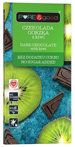 HORKÁ ČOKOLÁDA S KIWI BEZ PRIDANÉHO CUKRU