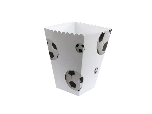 Futbalové škatuľky na popcorn 6ks Narodeninové
