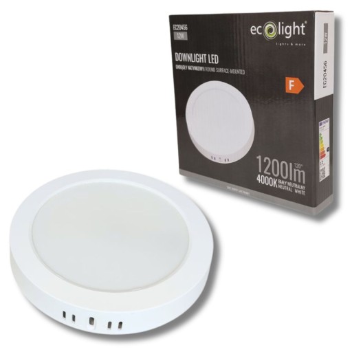 LED stropné svietidlo, prisadené, okrúhle, 12W, 1200LM, neutrálne IP20