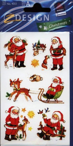 VIANOČNÉ NÁLEPKY Z-DESIGN - SANTA AVERY