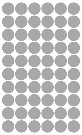 CIRCLE Nálepky Bodky 3cm 60ks Strieborná