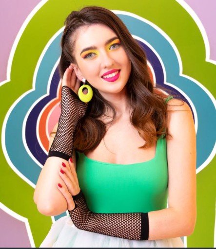 CLIPS náušnice NEON YELLOW HOOPS DISCO outfit 70. a 80. roky 20. storočia