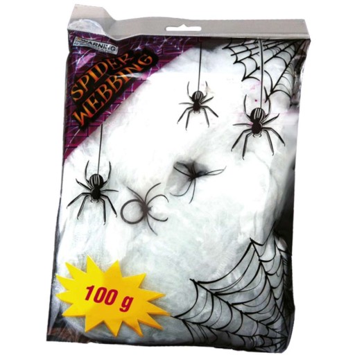 SPIDER WEB biela HALLOWEEN pavučina SPIDER 100 gr