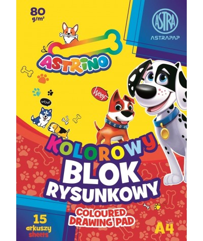 Astra farebný blok na kreslenie A4 15 listov Astrino
