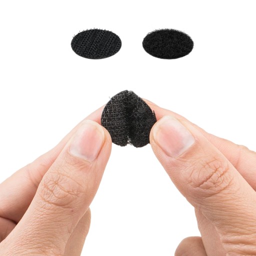 SAMOLEPIACI VELCRO OKRUHOVÉ KRUHY S LEPOM 15mm 60 párov ČIERNY VELCRO S LEPIKOM