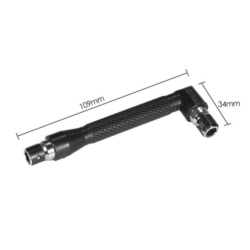 Uhlový nástrčný kľúč v tvare L 1/4 + 10 nástrčkov