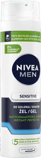 NIVEA MEN Sensitive upokojujúci gél na holenie 200 ml