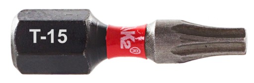 Nárazový hrot bitu pre skrutkovač K2 Impact TX15 TORX T-15 S2 25mm