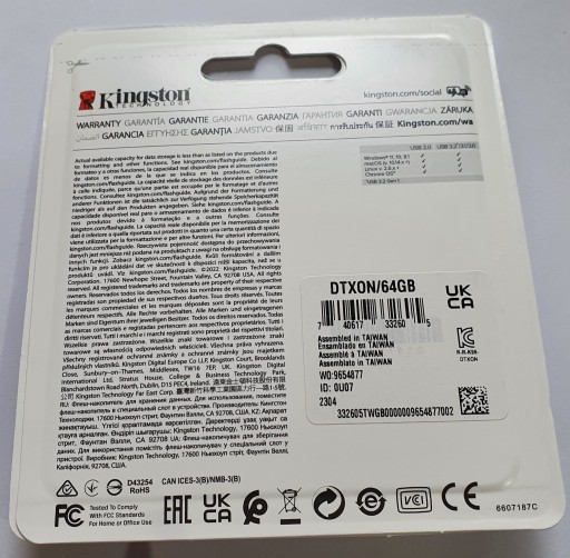 Kingston Data Traveler Exodia Onyx 64 GB USB 3.2