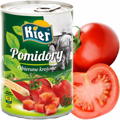 Ošúpané paradajky nakrájané na kocky 400 g srdiečka