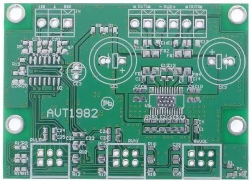 Stereo zosilňovač 2x10W s tónovým ovládaním, PCB AVT1982
