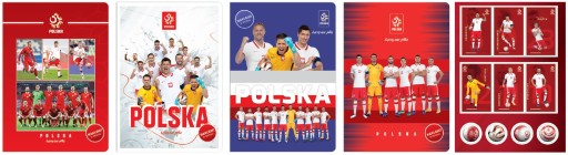 KNIHA A5 32K MRIEŽKA PZPN + NÁLEPKY - MIX VZOROV