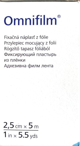 Nalepte náplasť Omnifilm fóliou 2,5 cm x 5 m