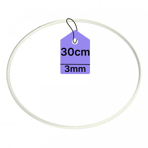 KOVOVÝ Prsteň PRE LAVAČOV SNÍKOV Prsteň MACRAME BIELY 30CM