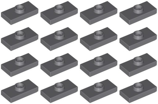 LEGO 15573 TANIER 1x2 tmavosivá (5g) 16 ks