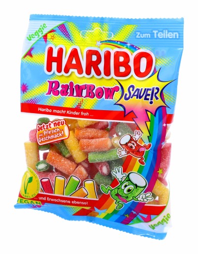 HARIBO Sour Tęcze Dúhové ovocné želé 160g DE
