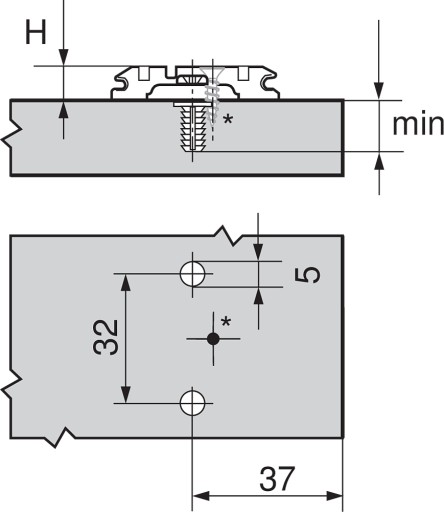 BLUM KLIP VODIČ PRE PÁNT 174H7130E