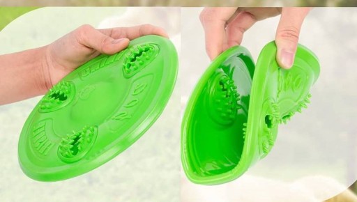 FRISBEE LIETAJÚCI KOTOUČ PRE PSOV, HRUBÁK, ÚSTUPOVÁ HRAČKA