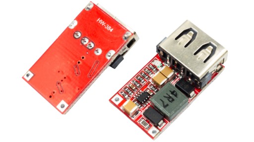 USB 5V DC-DC znižovací konvertor 12-24V 3A znížená nabíjačka