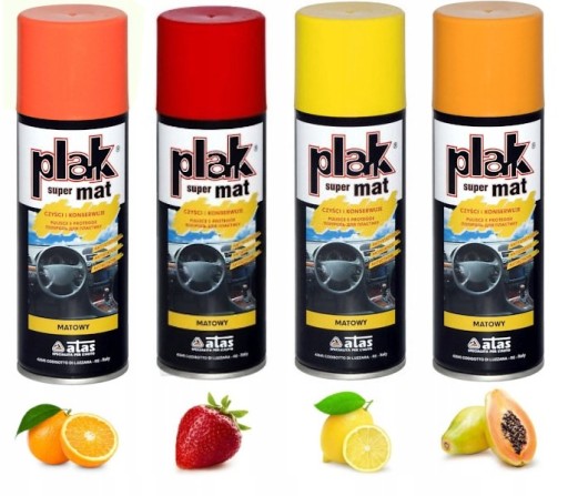 Plak Atas SUPER MAT 200 ml čistí KOCKPIT JAHODA