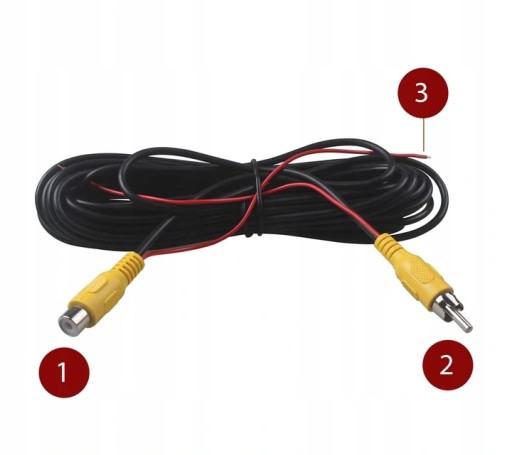 PREdlžovací kábel pre cúvaciu kameru 15m CINCH RCA KÁBEL