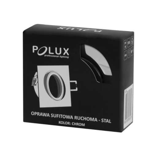 POHYBLIVÉ Stropné svietidlo OPIN POLUX KWADRAT STEEL CHROME POINT