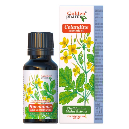 KOZMETICKÝ OLEJ skorocel skorocel akné atopická dermatitída psoriáza 20 ml
