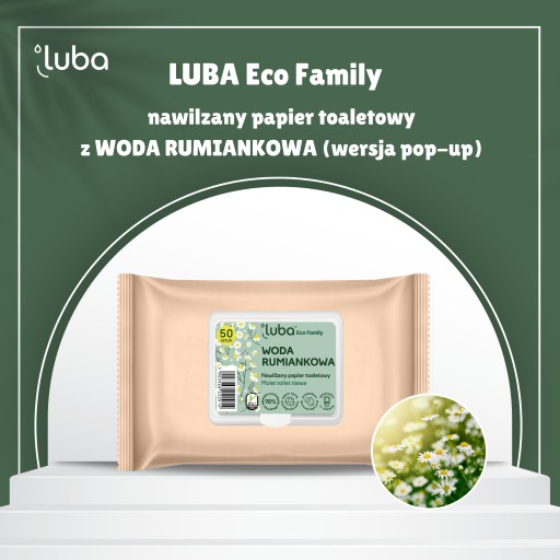 Toaletný papier Luba ECO Family vlhčený s HAMANČKOVOU VODOU (vyskakovacia verzia