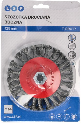 Bočná drôtená kefa 125mm M14 PRE uhlovú brúsku