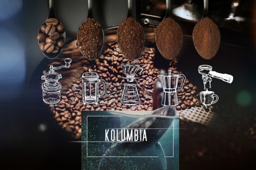 Čerstvo pražené kávové zrná 100% Arabica Colombia 50G pre kávovar na espresso